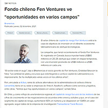 Fondo chileno Fen Ventures ve oportunidades en varios campos